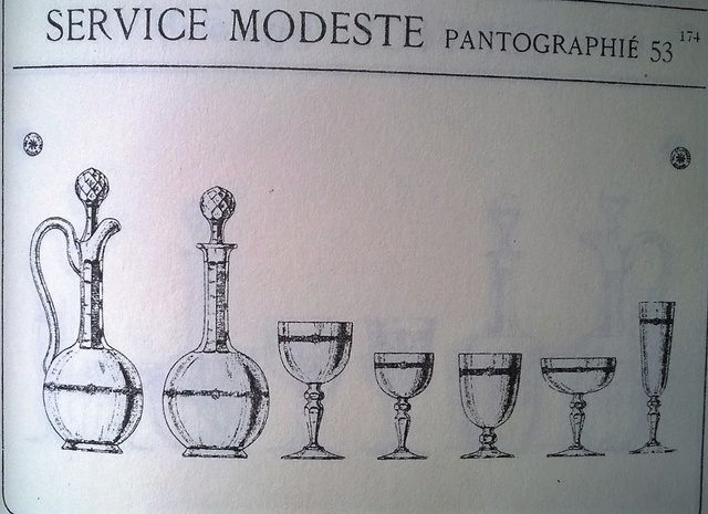 verre en cristal VSL, service Modeste 1904/5 pantographié 53 Wp_20111