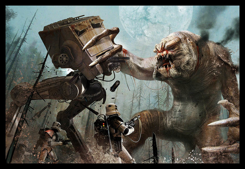 AT-ST VS Rancor 110