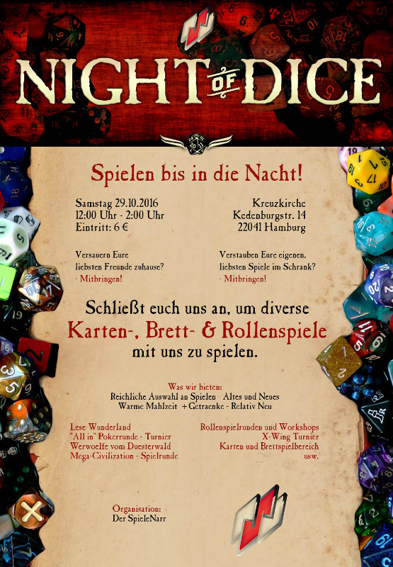 [Hamburg] Night of Dice X-Wing-Turnier am 29.10.2016 Nighto12