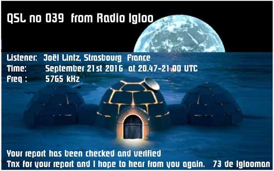 eQSL de Radio Igloo Qsl_ra11