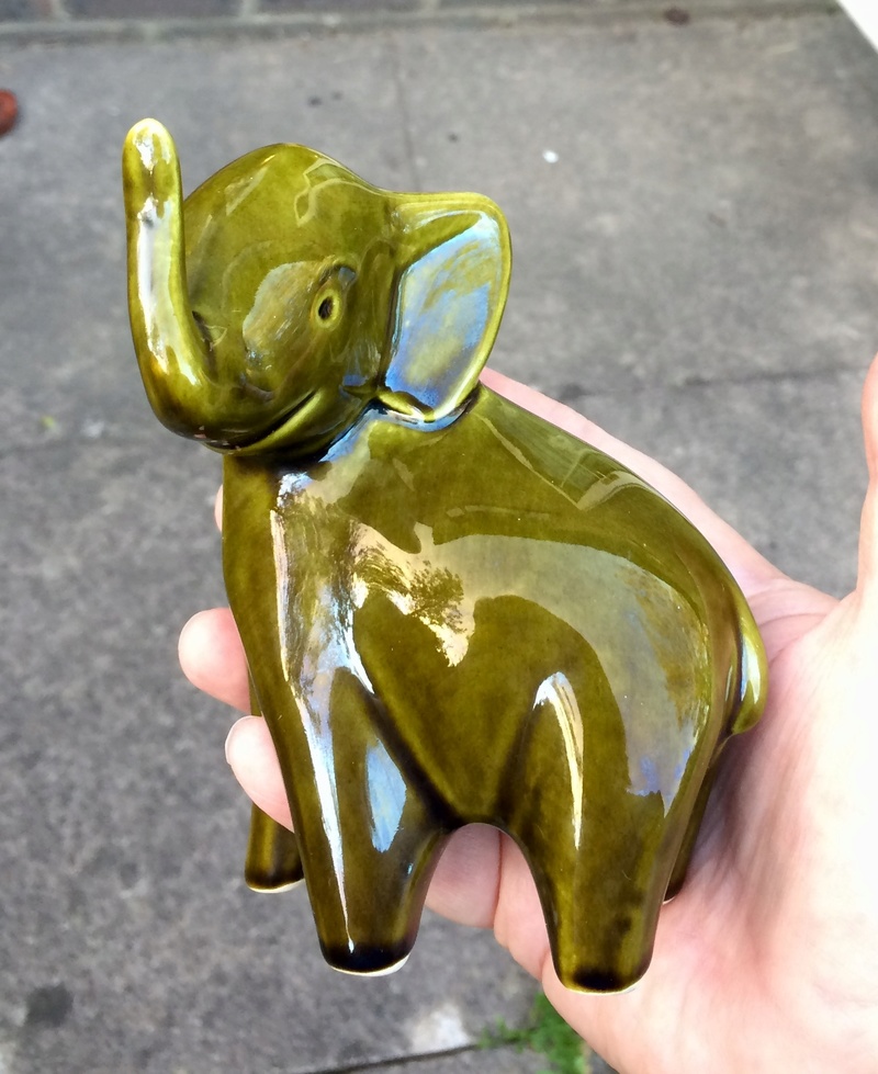 green elephant - Trentham Art Pottery? Elepha14