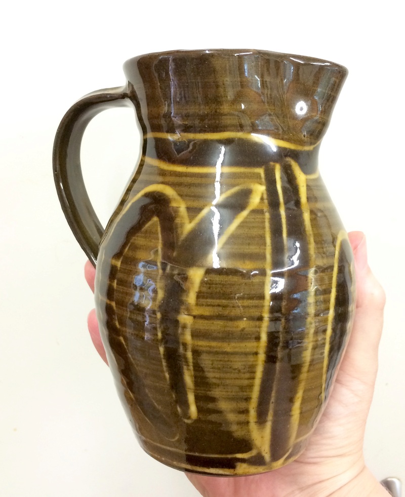 Slipware jug, EWB mark - Elizabeth Whitehouse, Boscastle  Image210