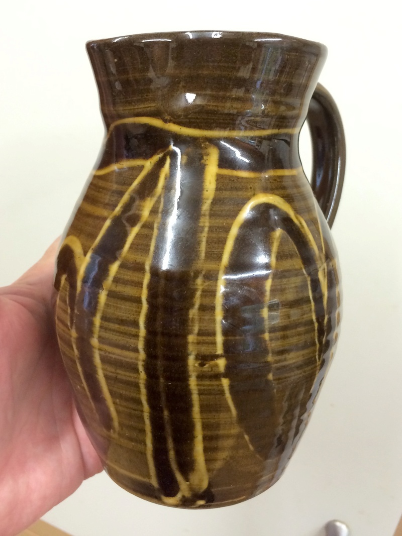 Slipware jug, EWB mark - Elizabeth Whitehouse, Boscastle  Image211