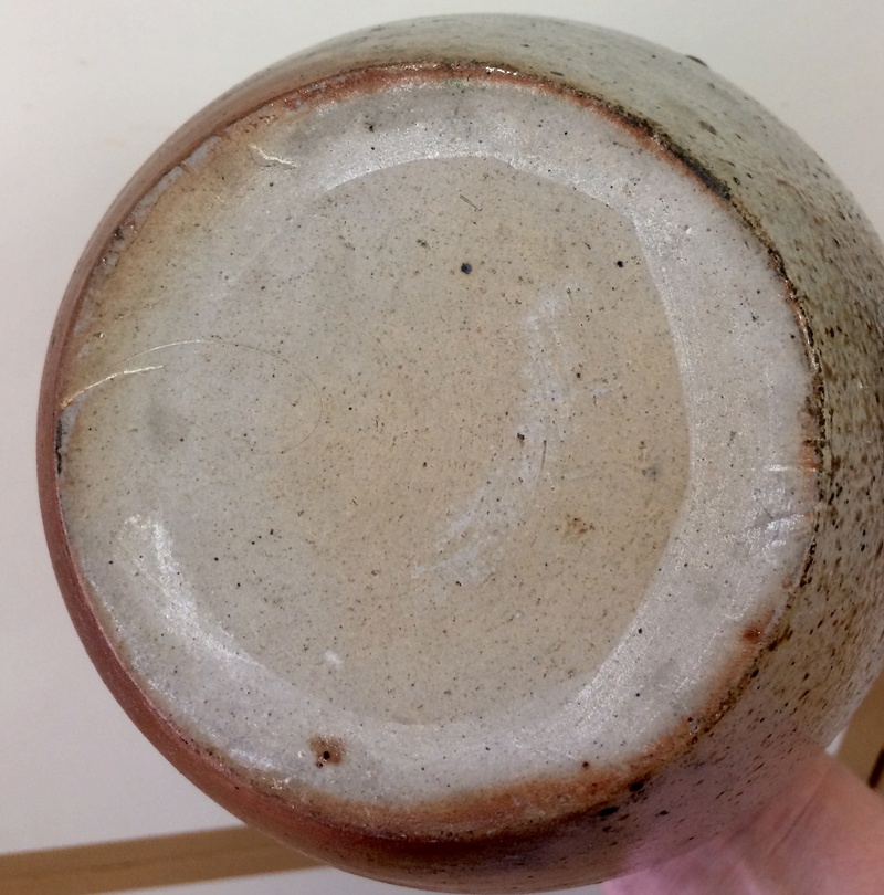 Lidded pot with natural ash glaze - Mike Dodd? French?  Image238