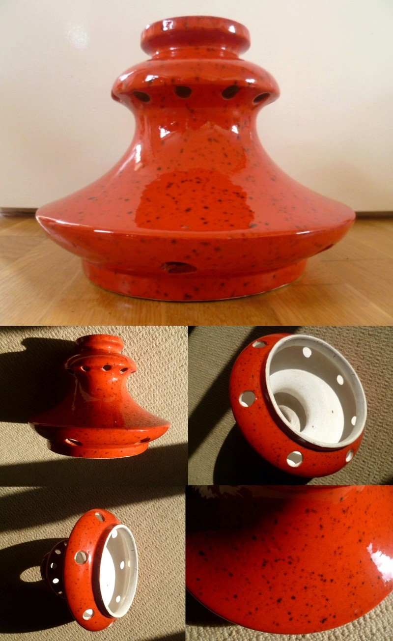 Ceramic Pendant Lampshade - German, Austrian, Dutch or maybe Italian Clamp10