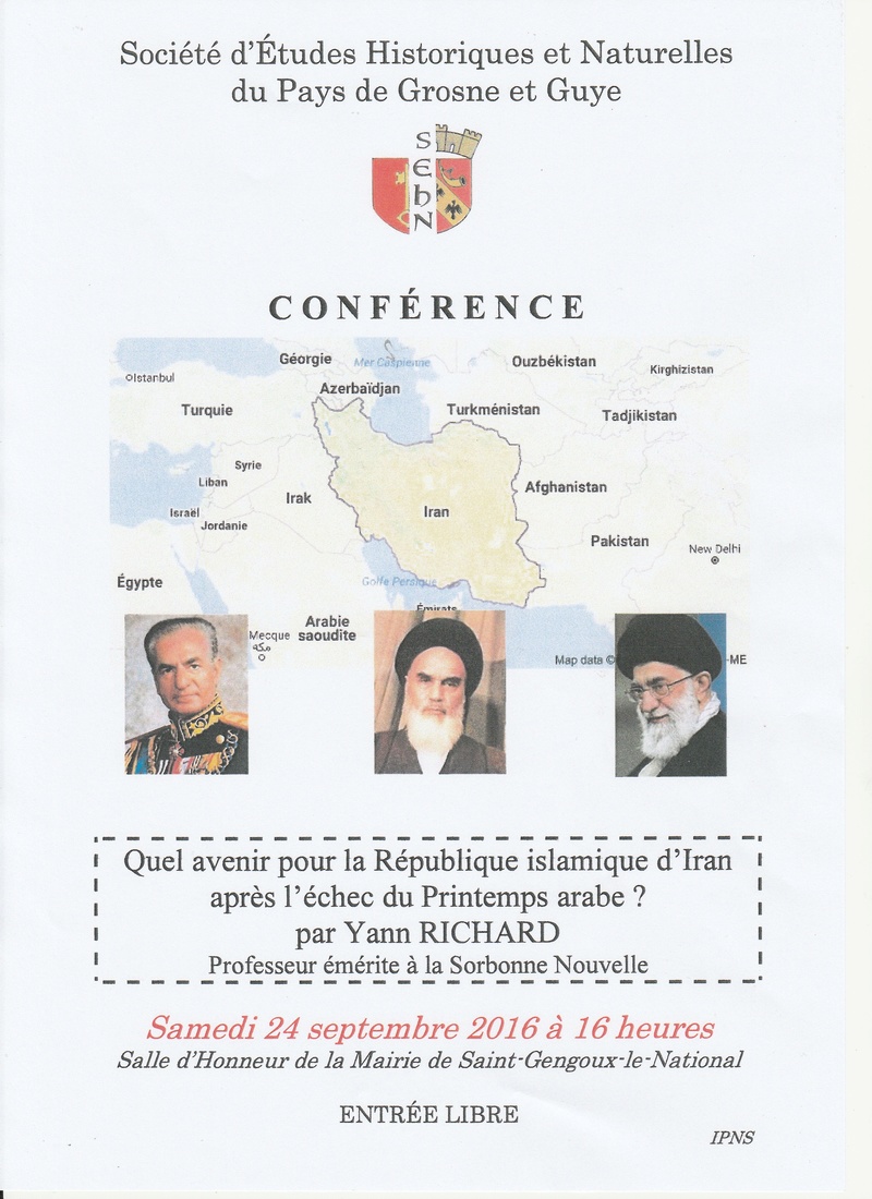 "Quel avenir pour la République Islamique d'Iran après l'échec du printemps arabe" , conférence par Y. Richardsamedi 24/09 Iran10