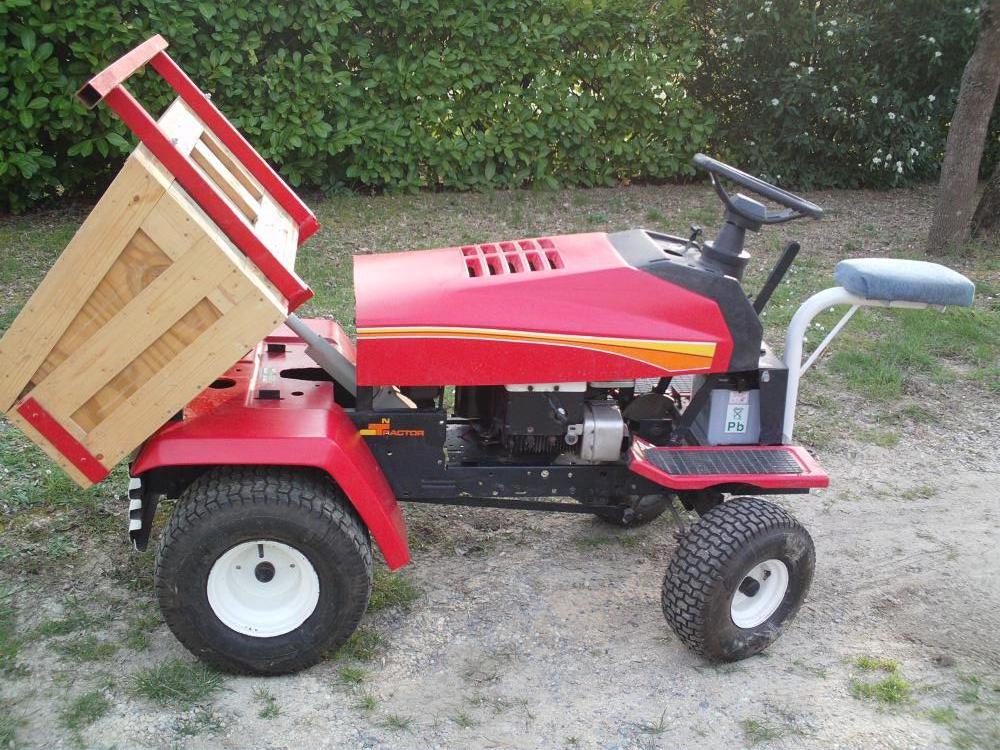 Transformer un tracteur tondeuse en transporter ou brouette à moteur Brouet10