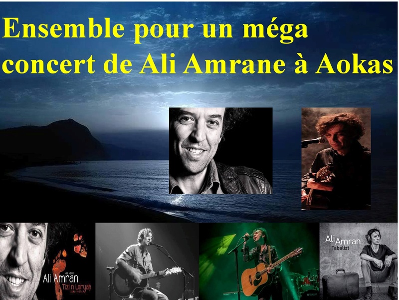 Ensemble pour un méga concert de Ali Amrane à Aokas   Ali11
