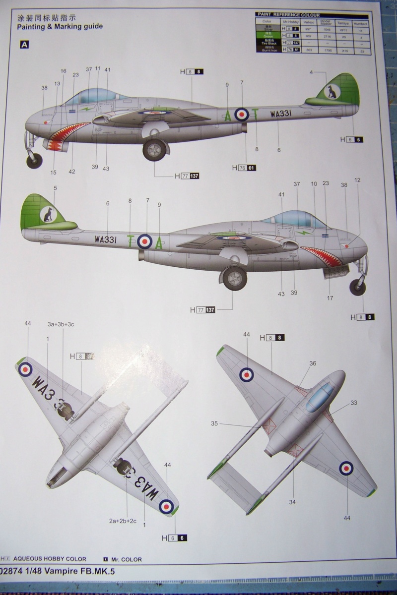 De Havilland Vampire MKV (Trumpeter  1/48 ) FINI - Page 3 100_1422