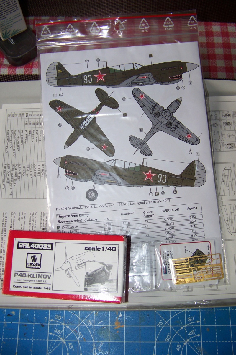 1/48 Curtiss P40-E Klimov Hasegawa/Brengun Fini. 100_2211