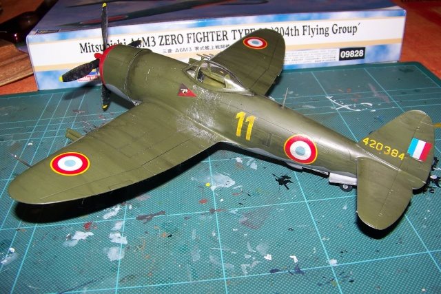 *1/48 Republic P-47 D22 50th FG 81st FS Catz(ALG A10) Juin 44 ( Tamiya 1/48 )FINI 10176011