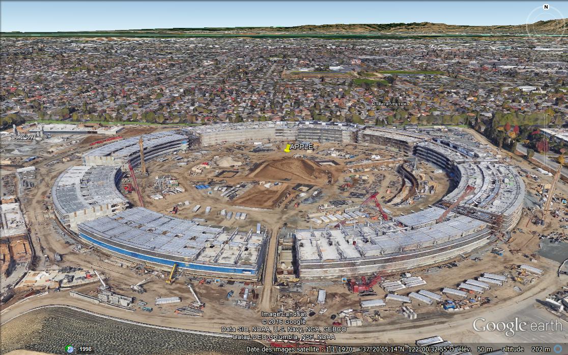 [Enfin visible sur Google Earth] le nouveau siège de Apple, Campus 2 - Cupertino - Californie - USA G10