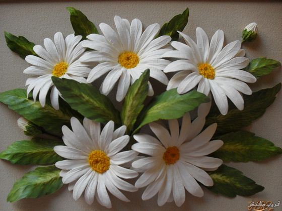 فن الزهور من الخزف 2017’صور غن الزهور من الخزف  Romash10
