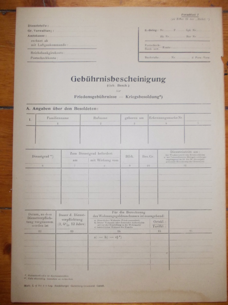 Formulaires administratif allemand Papier15