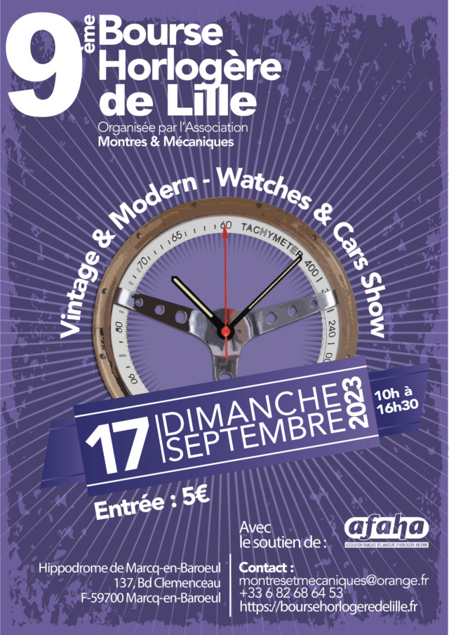 9ème Bourse Horlogère Internationale de Lille le dimanche 17 septembre 2023 Flyer-10
