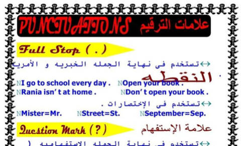 علامات الترقيم في اللغة الانجليزية هام جدا للجميع