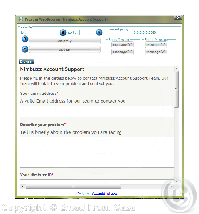  Nimbuzz: Proxy in WebBrowser {Nimbuzz Account Support} Ashamp17