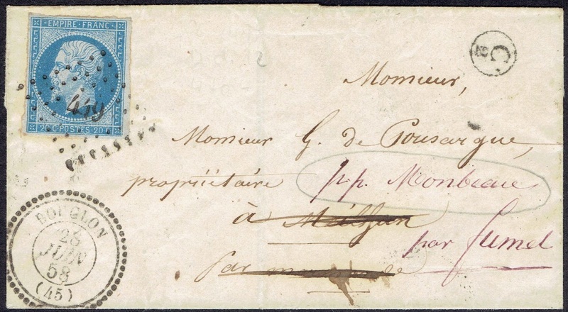 trajet d'une lettre en 1877 Recto10