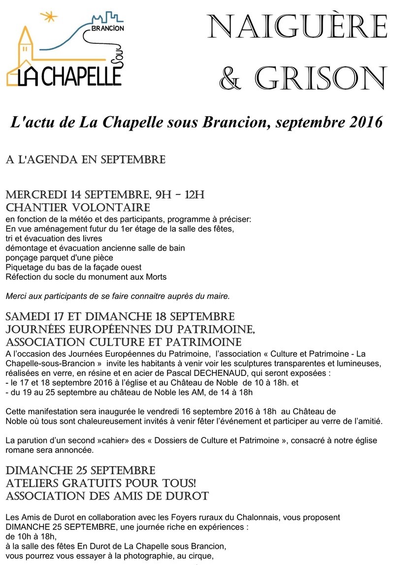 Naiguère  & grison  L'actu de La Chapelle sous Brancion, septembre 2016 110