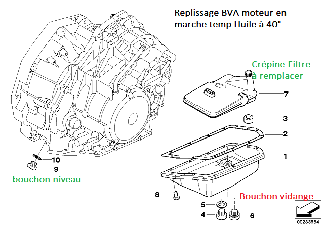  mini R50 1.6 an 2002  bouchon remplissage boîte vitesse ...