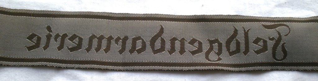 Bandes de bras sous-officier Feldgendarmerie / Afrikakorps. Authentification. P4232819