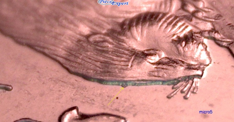 2009 - Éclat de Coin sur dessus Tête du Castor (Die Chip over Bvr Head) Cpe_i103