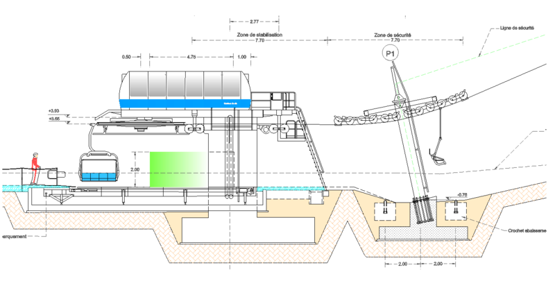 Dessins techniques, Plans 2D remontées mécaniques Tsf410