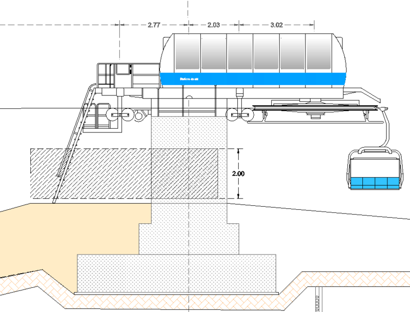 Dessins techniques, Plans 2D remontées mécaniques Tsf4_310