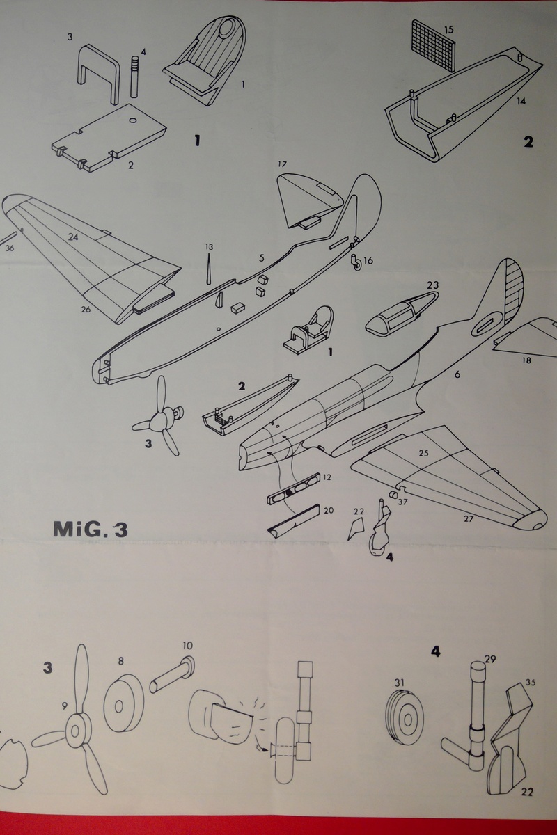 [CAP CROIX DU SUD] MIKOYAN-GOUREVICH MiG 3 1/72ème Réf 1 Notice Cap_cr12