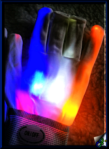 Glovion LED Handschuhe Blauor10
