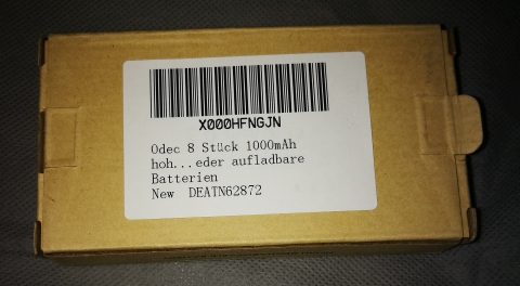 Odec AAA-Batterie wiederaufladbar 8 Stück Verpac29