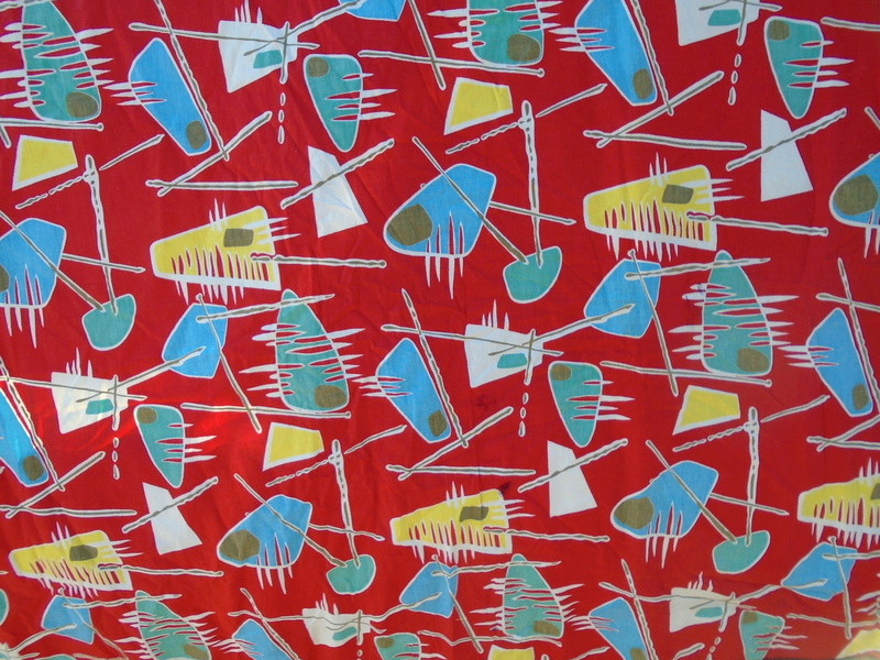 Tissus / Textile design vintage 1950's et 1960's Dsc04310