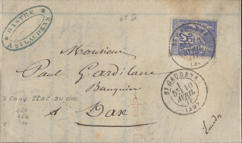 trajet d'une lettre en 1877 Lettre10
