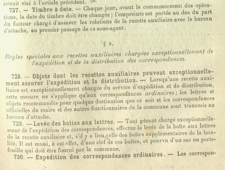 Oblitération des correspondances ordinaires par les RAR et les RAU Ra10