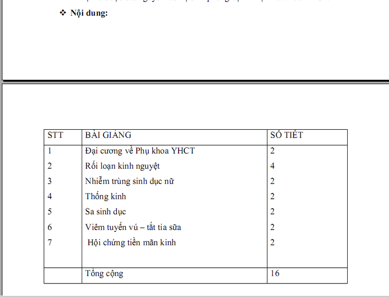 Lịch học Bệnh học Nhi Nhiễm Phụ 410