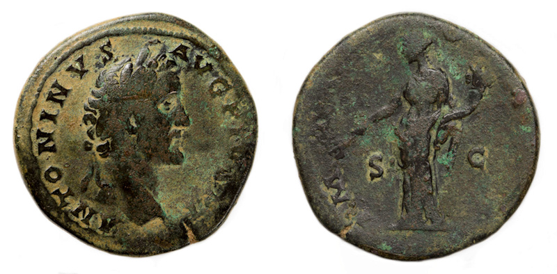 Identification Sesterce Antoninus S.v.p  Lettre M ???? Ensemb10