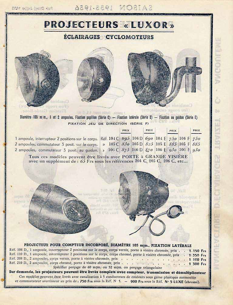 LUXOR  éclairage .... catalogue 1955 et doc Norma  Luxor_14