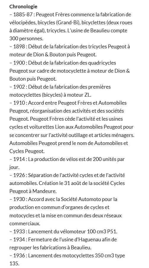 Numeros de serie sur un Peugeot BB Peuge133