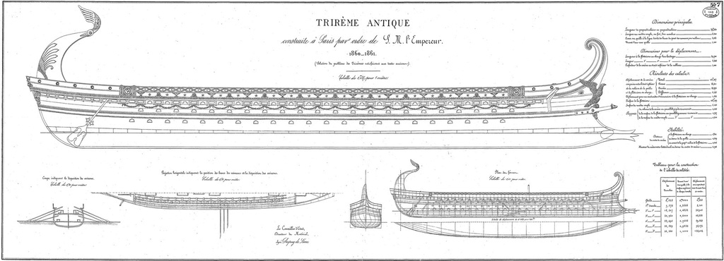 Quel modèle de Birème choisir entre grecque et romaine ? Trirym10