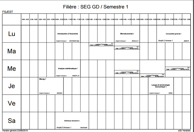 Emploi du temps S1 eco  GA/GB/GC/GD D10