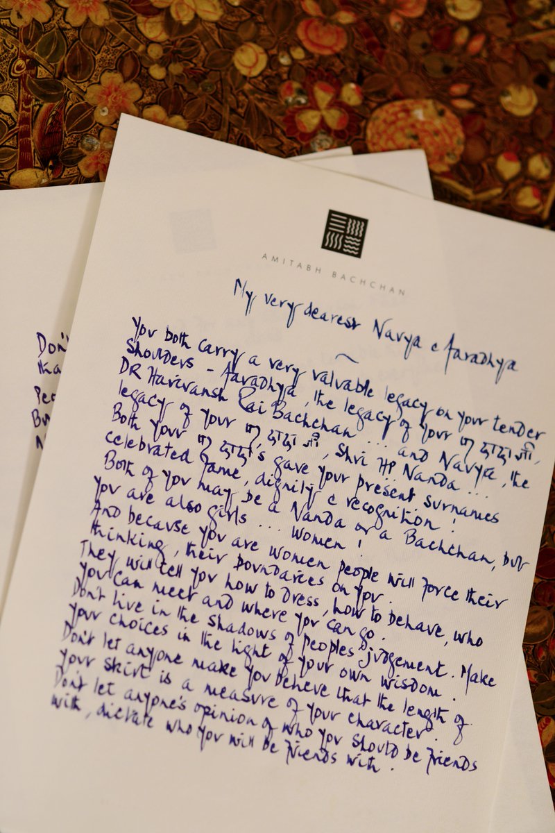 Amitabh Bachchan's heart-warming letter to his granddaughters | Aaradhya | Navya Naveli 210