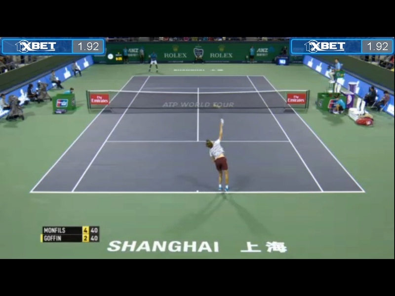 ATP. Shanghai Gael Monfils - David Goffin 14.10.2016  	Result: 1:2 (6:4, 4:6, 2:6)  Ga-15910