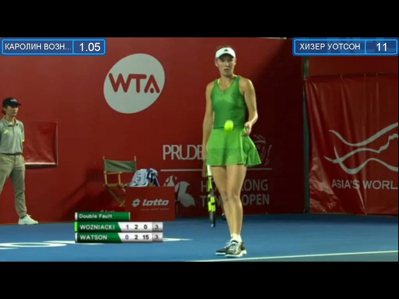 Caroline Wozniacki vs Heather Watson 2016 Hong 2:0(6-3 6-3) Vos-0310