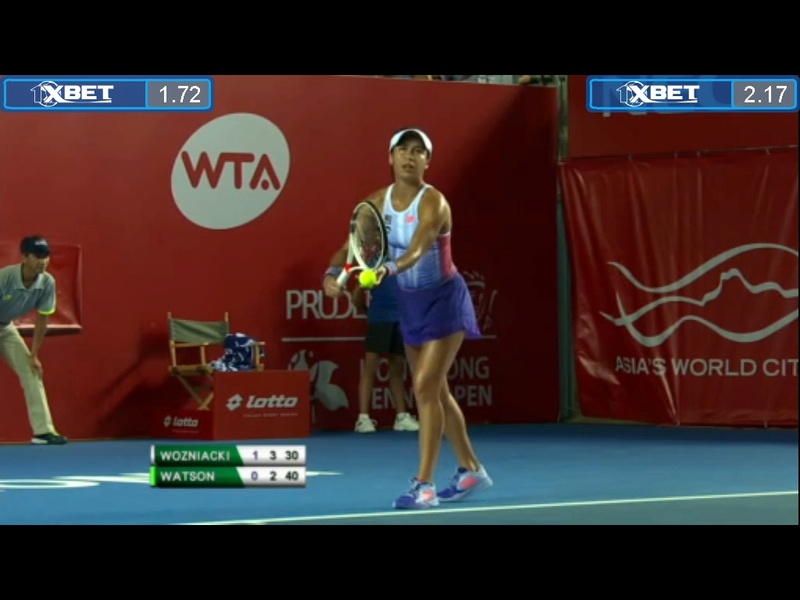 Caroline Wozniacki vs Heather Watson 2016 Hong 2:0(6-3 6-3) Vos-0610