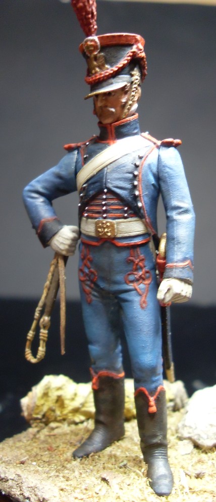 Conducteur ou charretier du train d'artillerie de la Garde en 1809 - figurine Métal Modèle - peintur Sdc11017