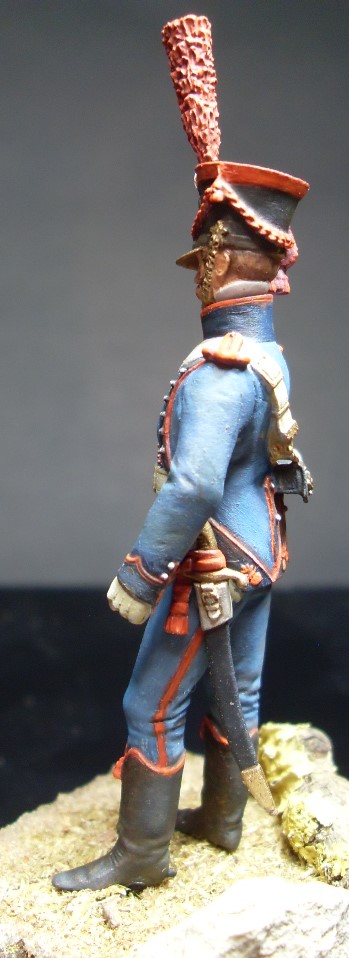 Conducteur ou charretier du train d'artillerie de la Garde en 1809 - figurine Métal Modèle - peintur Sdc11018