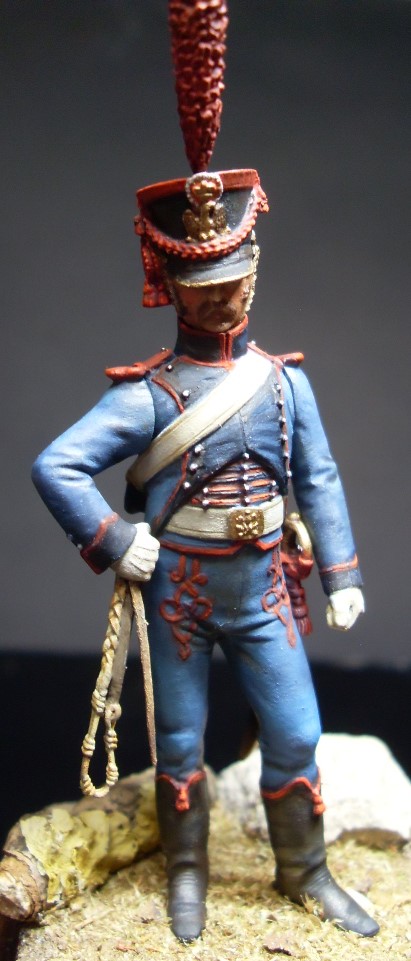 Conducteur ou charretier du train d'artillerie de la Garde en 1809 - figurine Métal Modèle - peintur Sdc11019