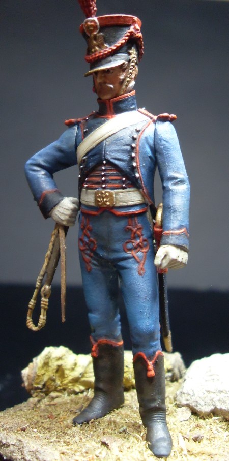Conducteur ou charretier du train d'artillerie de la Garde en 1809 - figurine Métal Modèle - peintur Sdc11022