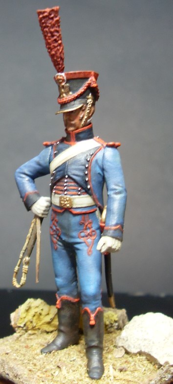 Conducteur ou charretier du train d'artillerie de la Garde en 1809 - figurine Métal Modèle - peintur Sdc11024
