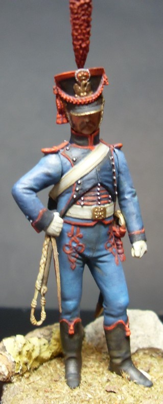 Conducteur ou charretier du train d'artillerie de la Garde en 1809 - figurine Métal Modèle - peintur Sdc11025